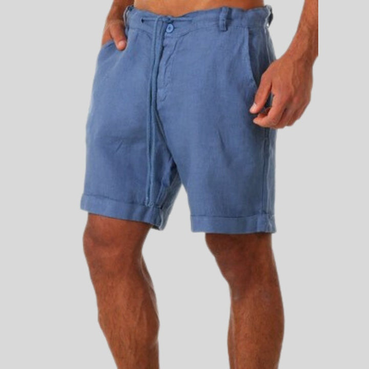 Adrián | Pantalón Corto de Lino Hombre Cintura Ajustable