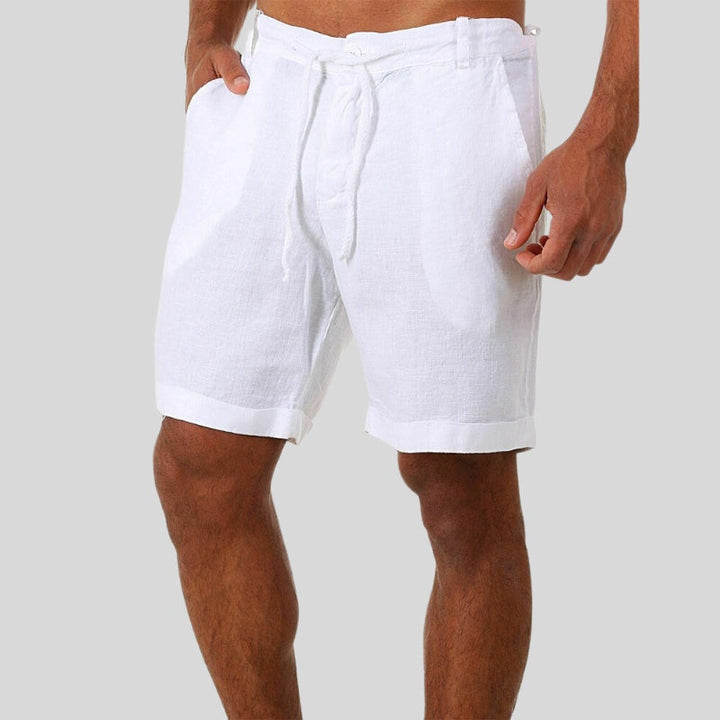 Adrián | Pantalón Corto de Lino Hombre Cintura Ajustable