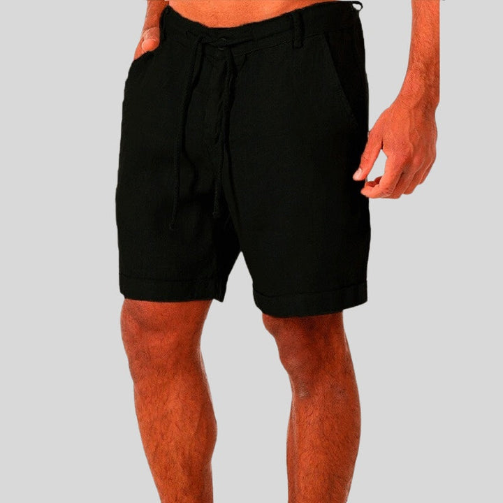 Adrián | Pantalón Corto de Lino Hombre Cintura Ajustable