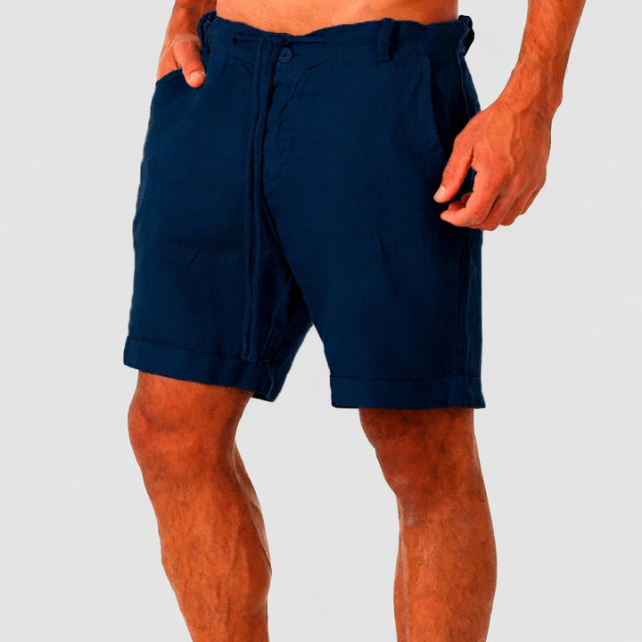 Adrián | Pantalón Corto de Lino Hombre Cintura Ajustable