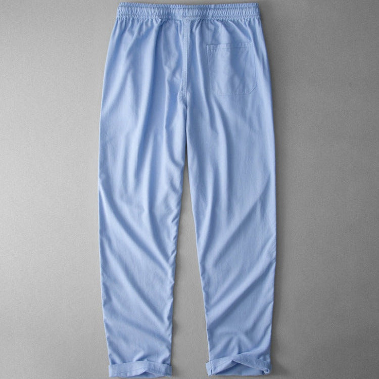 Andrés | Pantalón de Lino Hombre Cintura Elástica Cordón Pierna Ancha