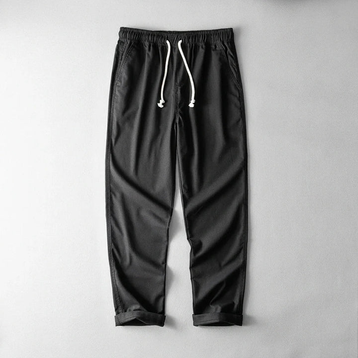 Andrés | Pantalón de Lino Hombre Cintura Elástica Cordón Pierna Ancha