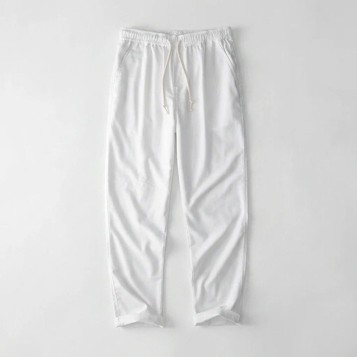 Andrés | Pantalón de Lino Hombre Cintura Elástica Cordón Pierna Ancha