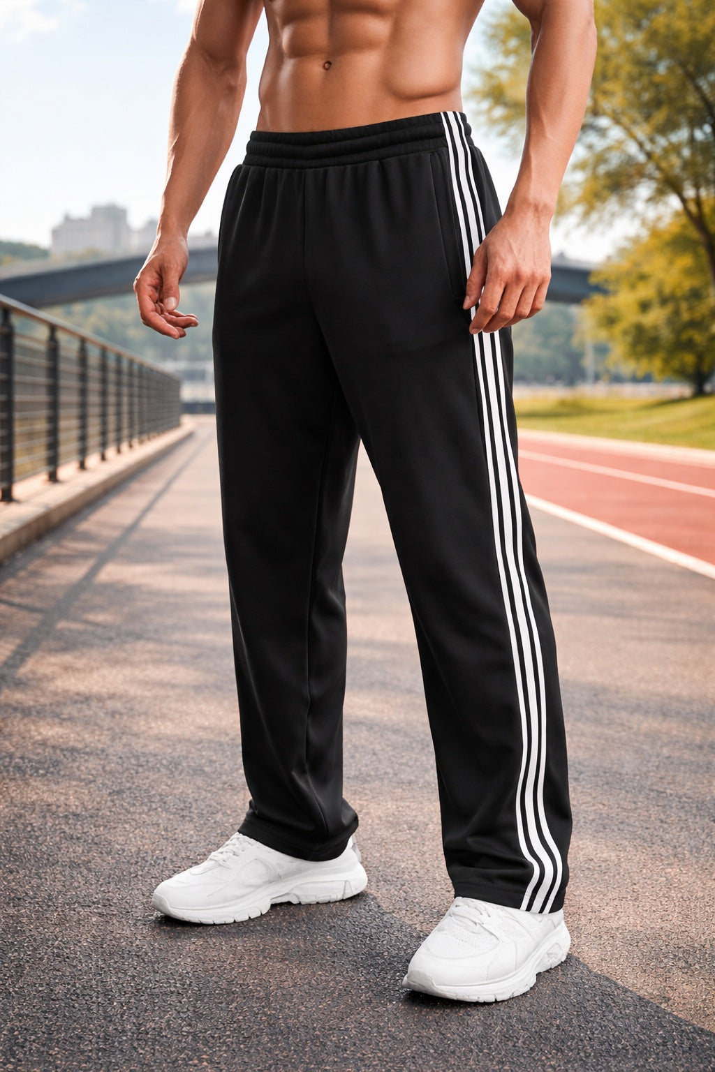 Asier | Pantalón Deportivo Hombre con Franjas Laterales Corte Recto