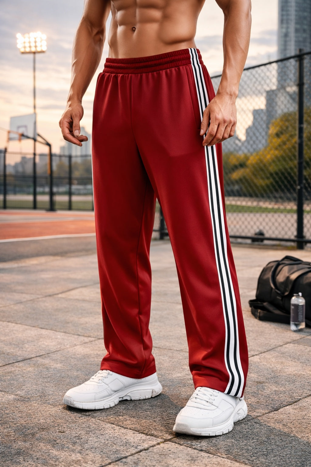 Asier | Pantalón Deportivo Hombre con Franjas Laterales Corte Recto