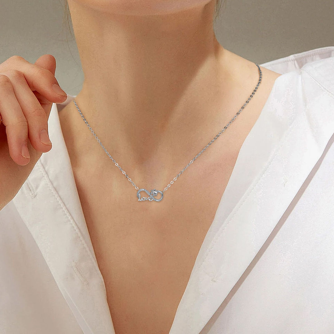Collar Infinito de Plata para Mascotas - Conexión Permanente