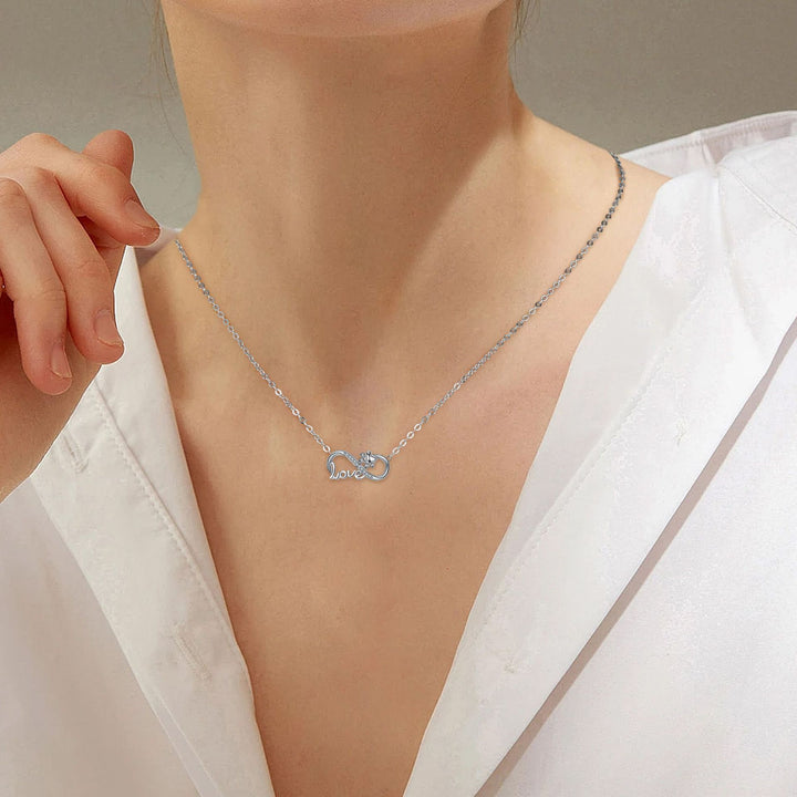 Collar Infinito de Plata para Mascotas - Conexión Permanente