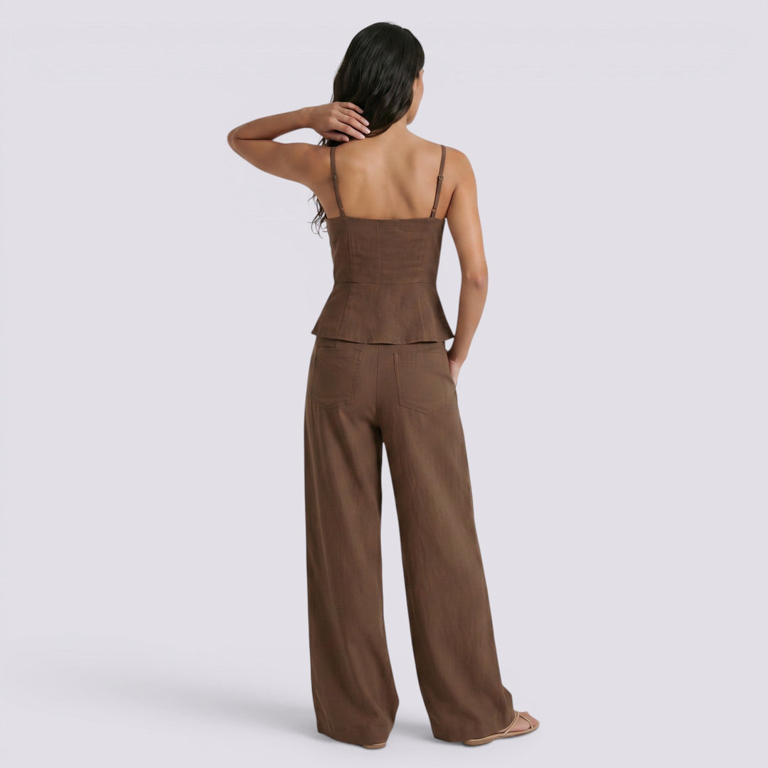 Conjunto Mujer Top Tirantes Cintura Alta