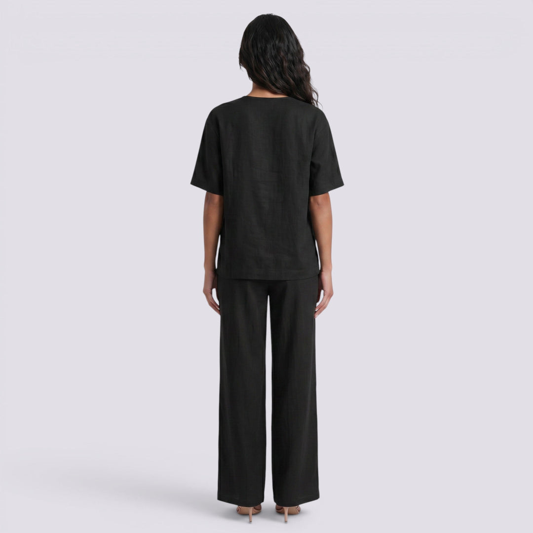 Conjunto Dos Piezas Mujer Pantalón Ancho