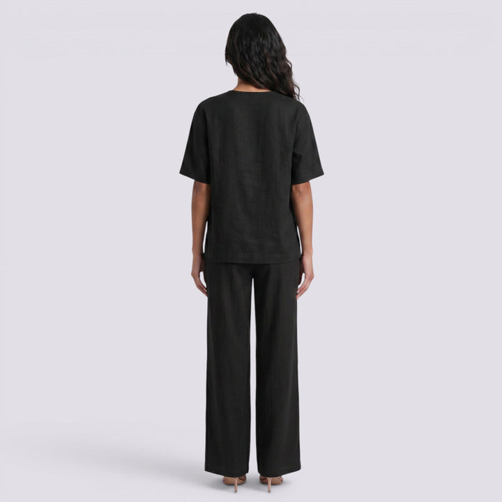 Conjunto Dos Piezas Mujer Pantalón Ancho