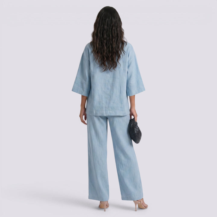 Conjunto Dos Piezas Mujer Pantalón Ancho