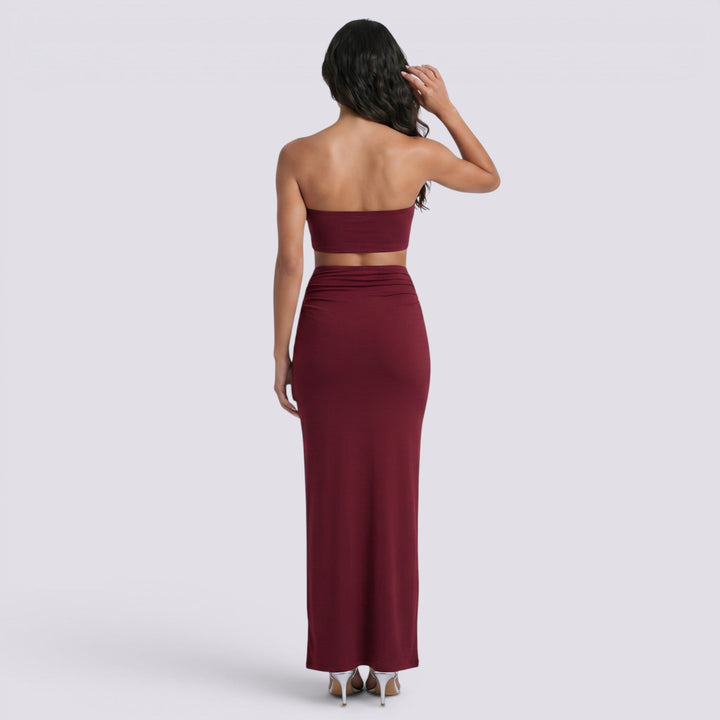 Conjunto Mujer Falda Larga Elegante