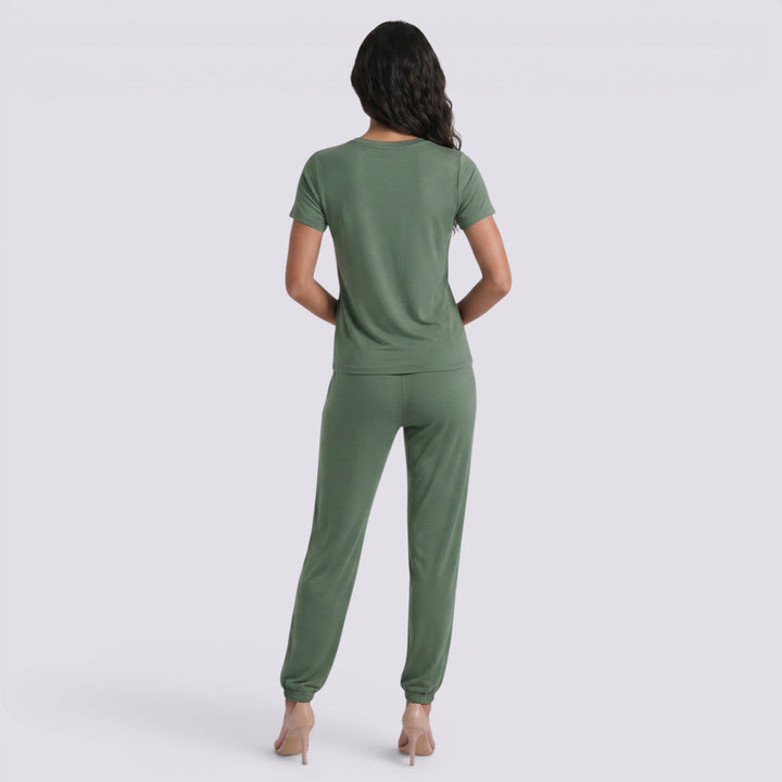Conjunto Pijama Dos Piezas Mujer Manga Corta Elegante