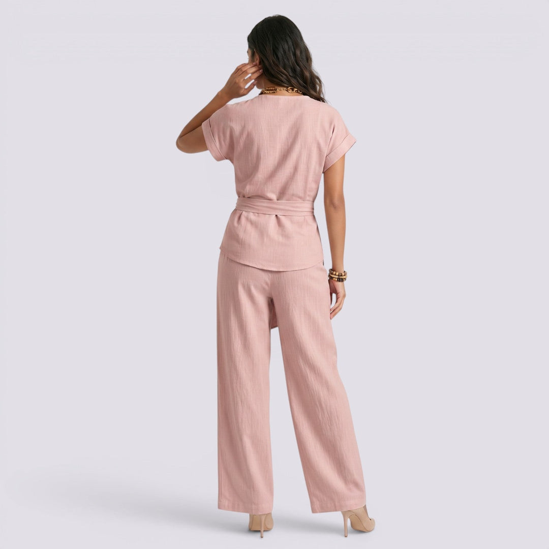 Conjunto Mujer Pantalón Ancho Elegante Verano
