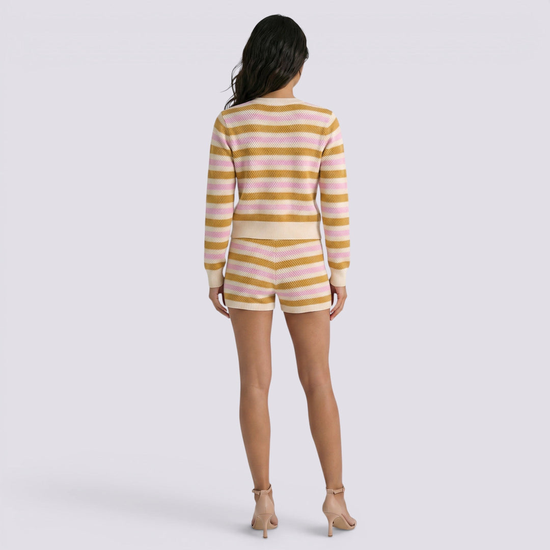 Conjunto Camisa Punto Rayas Mujer