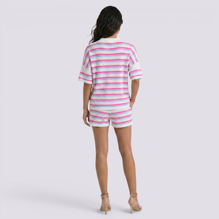 Conjunto Camisa Punto Rayas Mujer