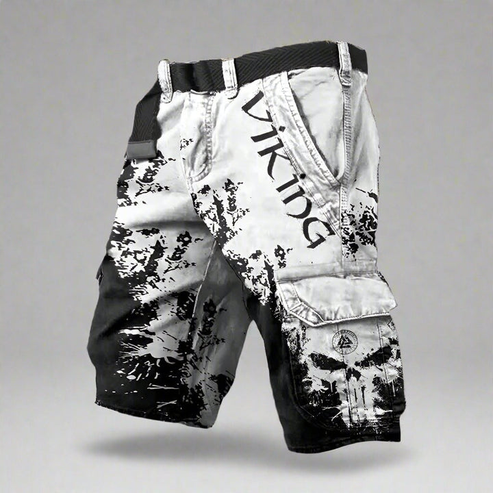 Darío | Pantalón Cargo Corto Hombre Estampado Vikingo