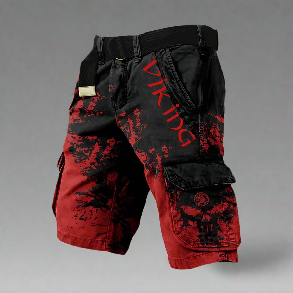 Darío | Pantalón Cargo Corto Hombre Estampado Vikingo