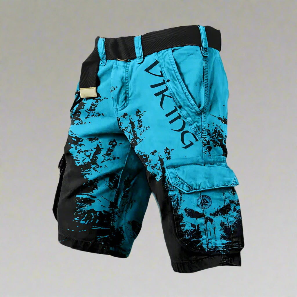 Darío | Pantalón Cargo Corto Hombre Estampado Vikingo