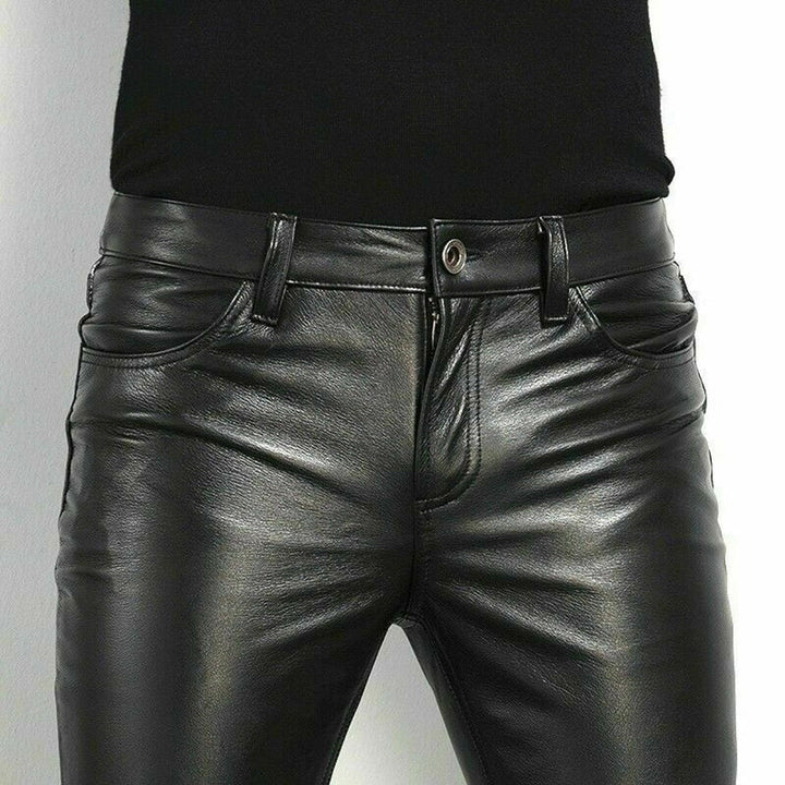 Diego | Pantalón de Cuero Ajustado Hombre Skinny