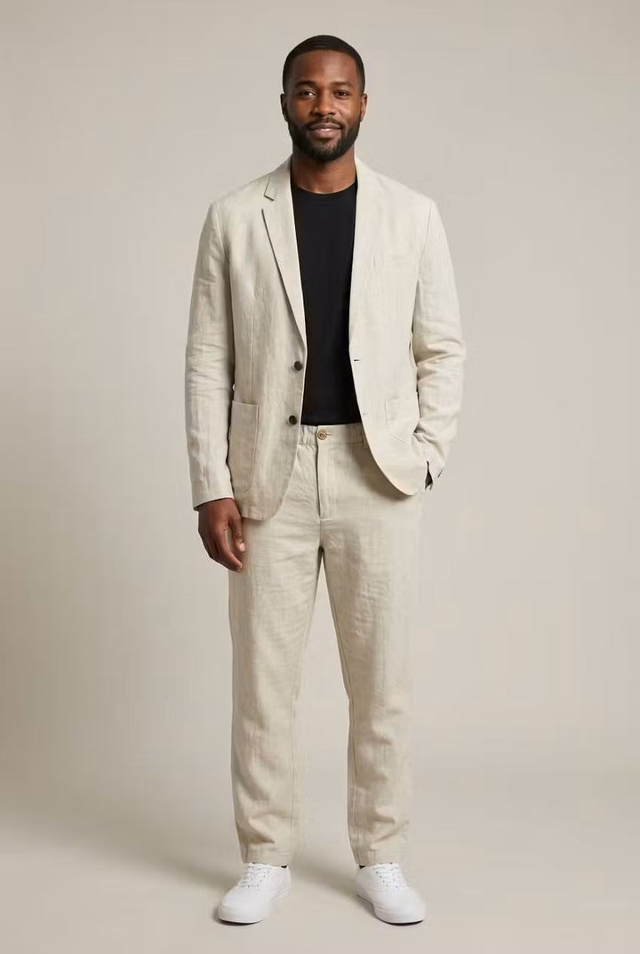 Emilio | Traje de Lino Hombre Corte Relajado