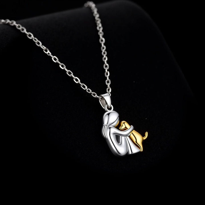 Collar de la Suerte con Diseño de Perro (Incluye Pendientes Gratis)