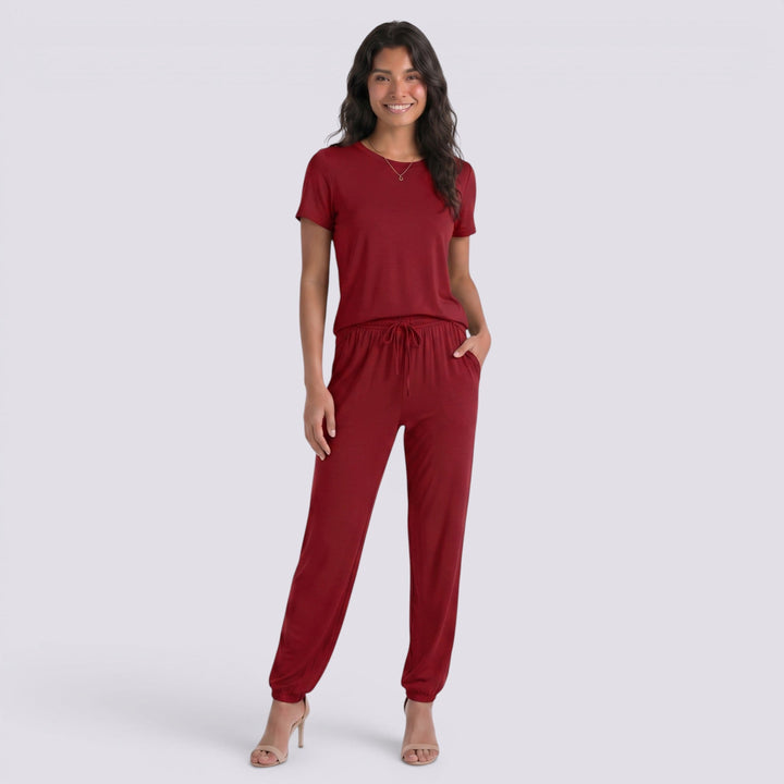 Conjunto Pijama Dos Piezas Mujer Manga Corta Elegante