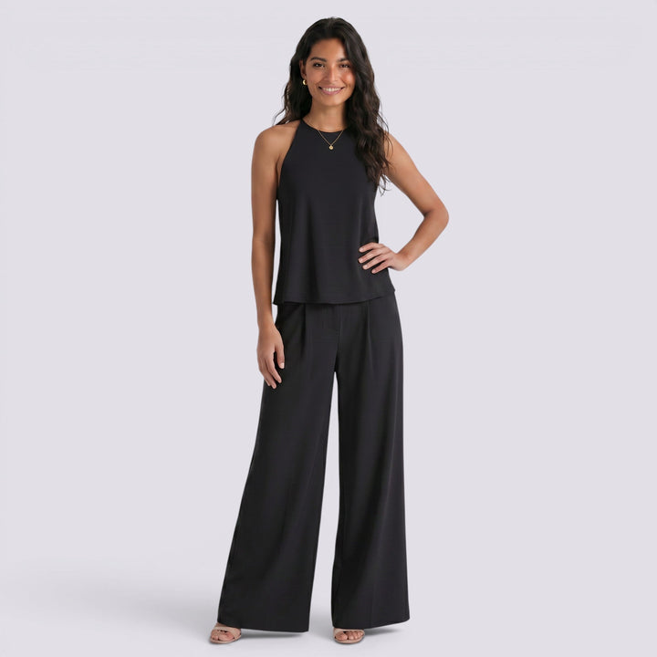 Conjunto Mujer Pantalón Ancho Top Halter