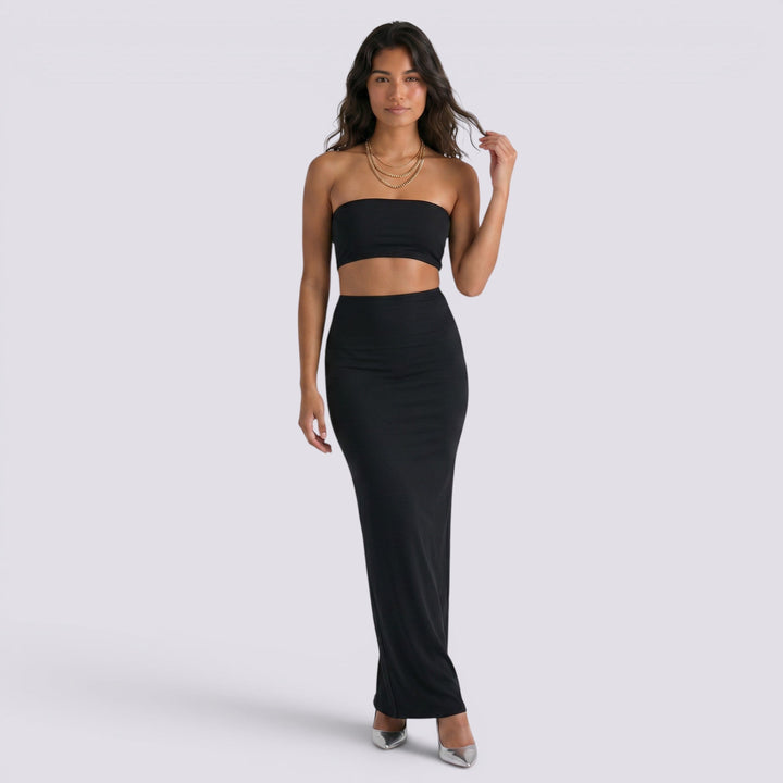 Conjunto Mujer Falda Larga Elegante