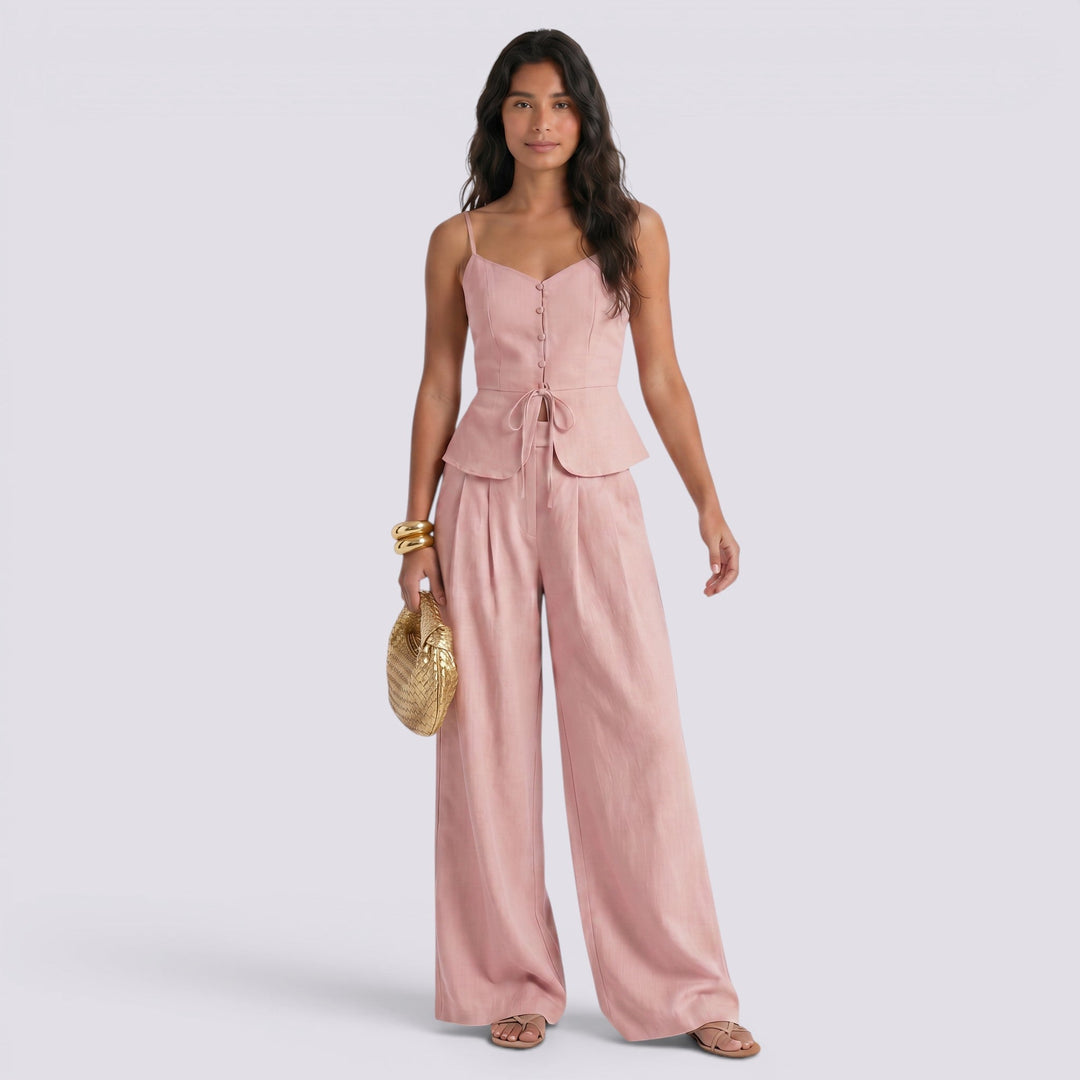 Conjunto Mujer Top Tirantes Cintura Alta
