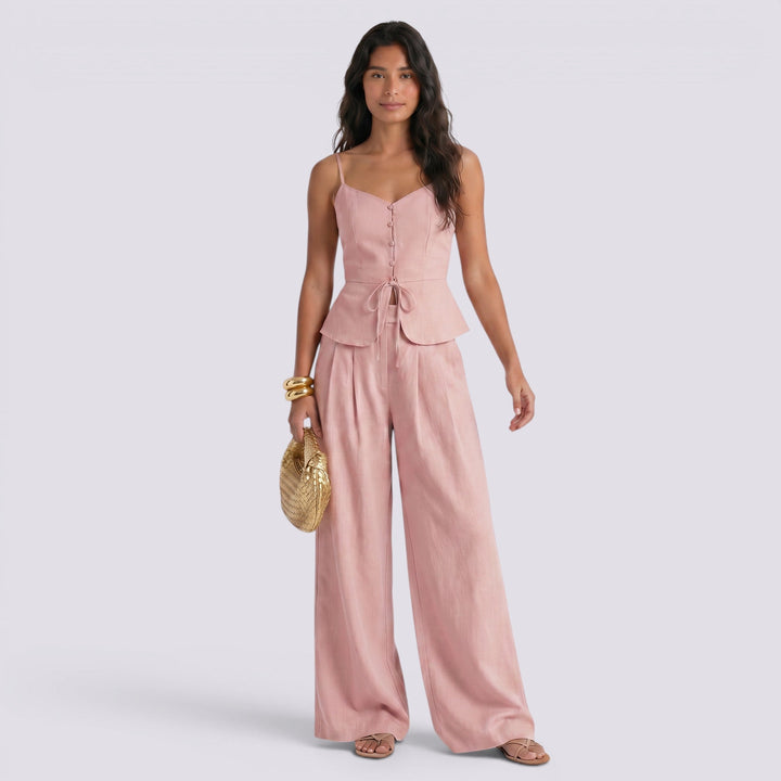 Conjunto Mujer Top Tirantes Cintura Alta