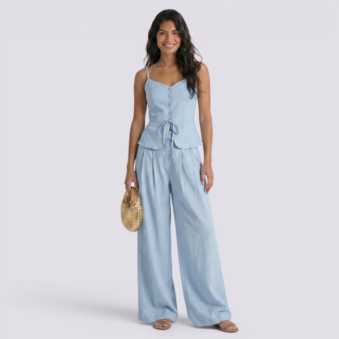 Conjunto Mujer Top Tirantes Cintura Alta