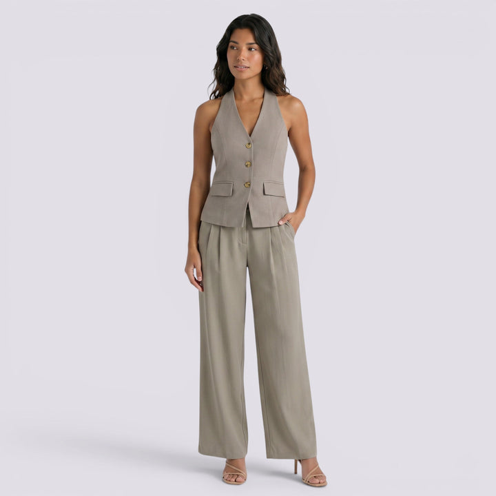 Conjunto Chaleco Pantalón Mujer Elegante