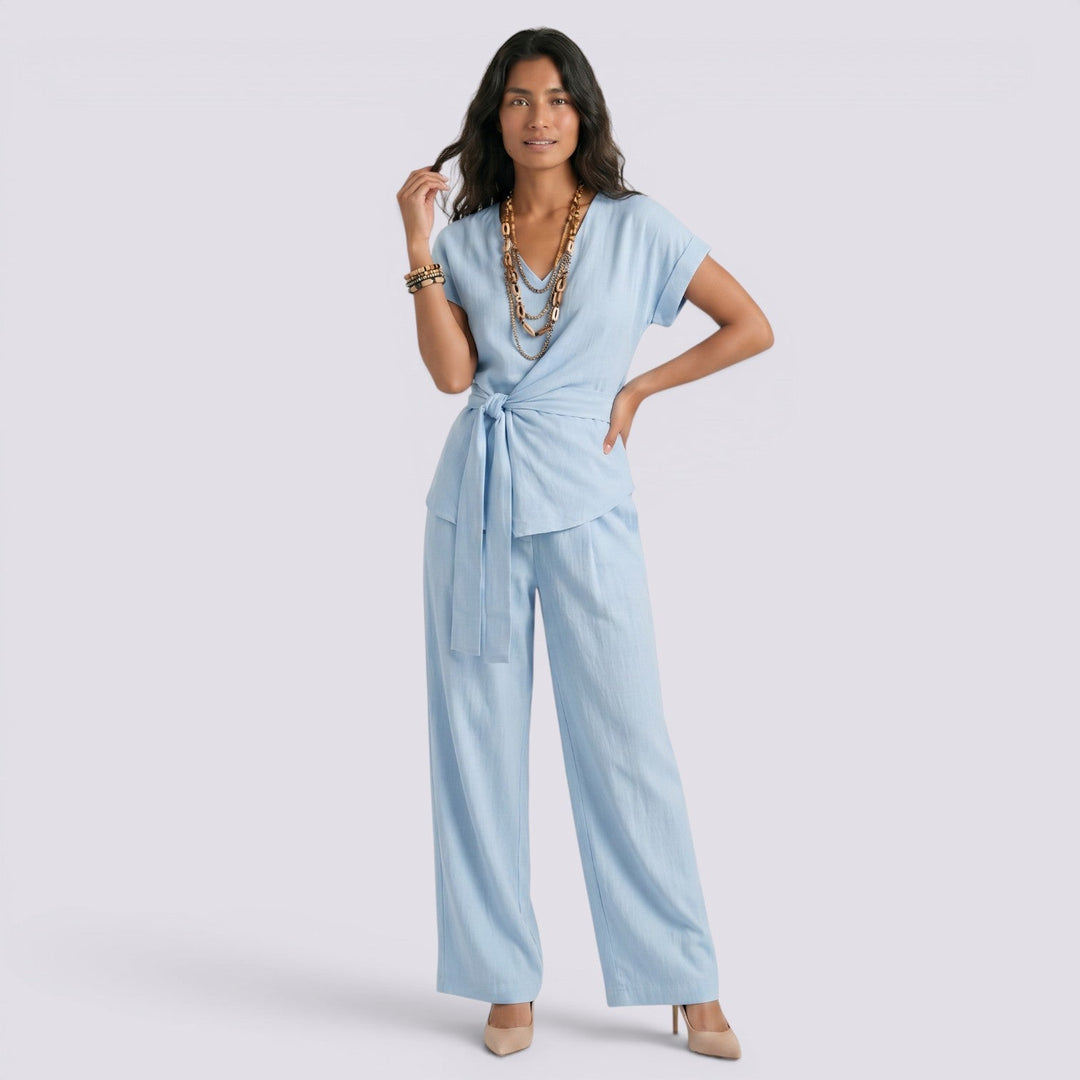 Conjunto Mujer Pantalón Ancho Elegante Verano