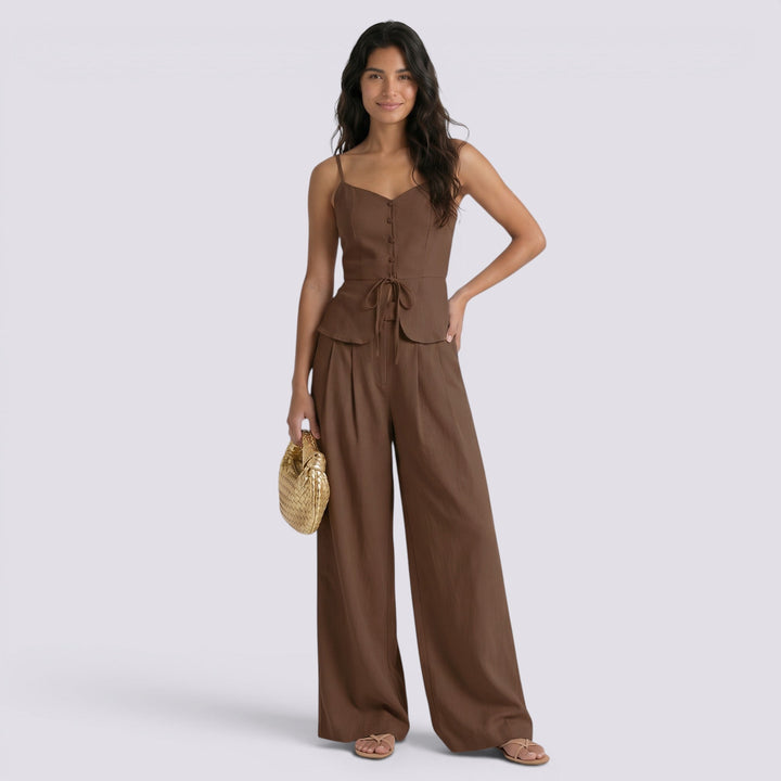 Conjunto Mujer Top Tirantes Cintura Alta