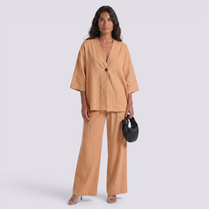 Conjunto Dos Piezas Mujer Pantalón Ancho