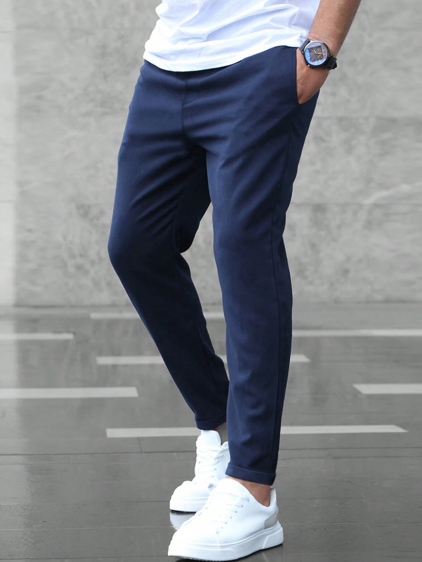 Gonzalo | Pantalón Chino Slim Fit Hombre Cintura Elástica Cordón