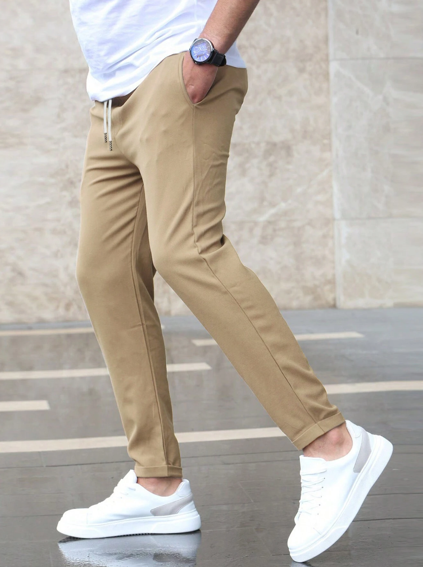 Gonzalo | Pantalón Chino Slim Fit Hombre Cintura Elástica Cordón