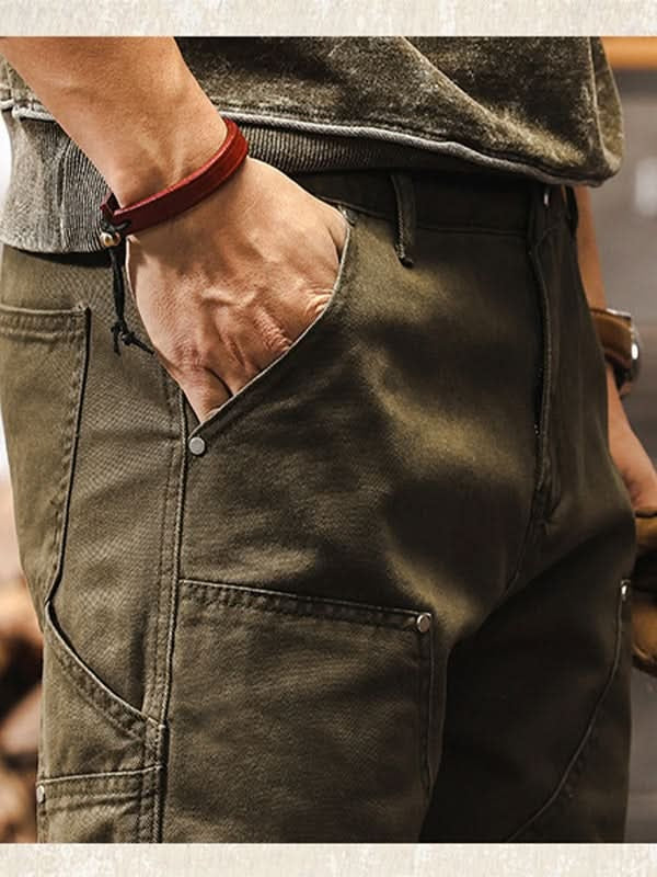 Guillermo | Pantalones de Trabajo Hombre Sarga de Algodón Pierna Recta