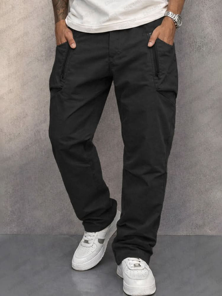 Iker | Pantalón Cargo de Algodón Hombre Bolsillos Cremallera