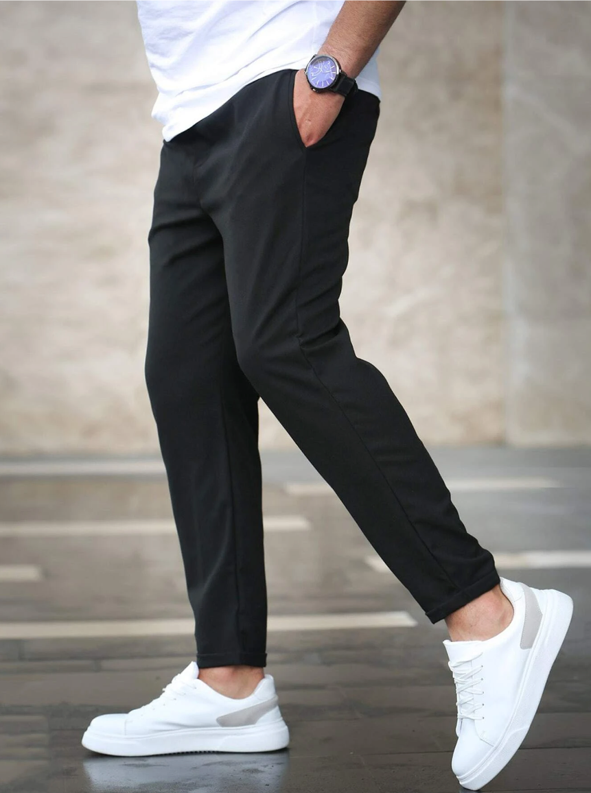 Iker | Pantalón Jogger Chino Hombre Cintura Elástica Corte Slim