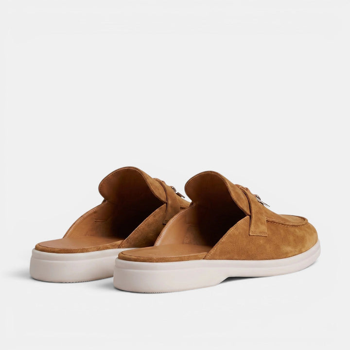Mocasines Mule Hombre Ante