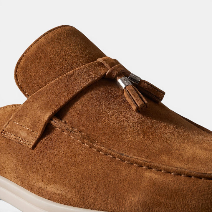 Mocasines Mule Hombre Ante