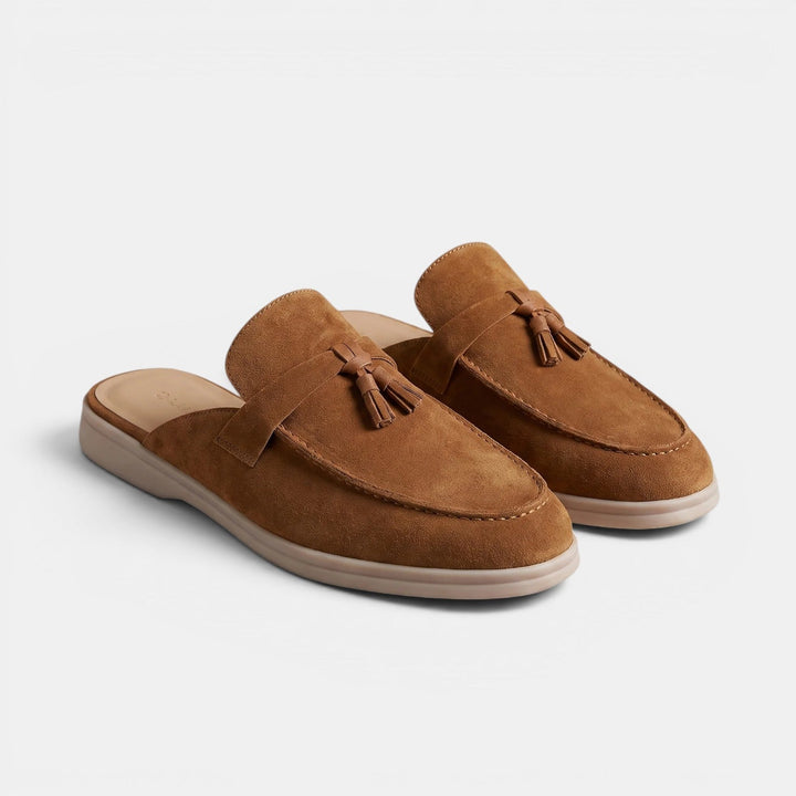 Mocasines Mule Hombre Ante