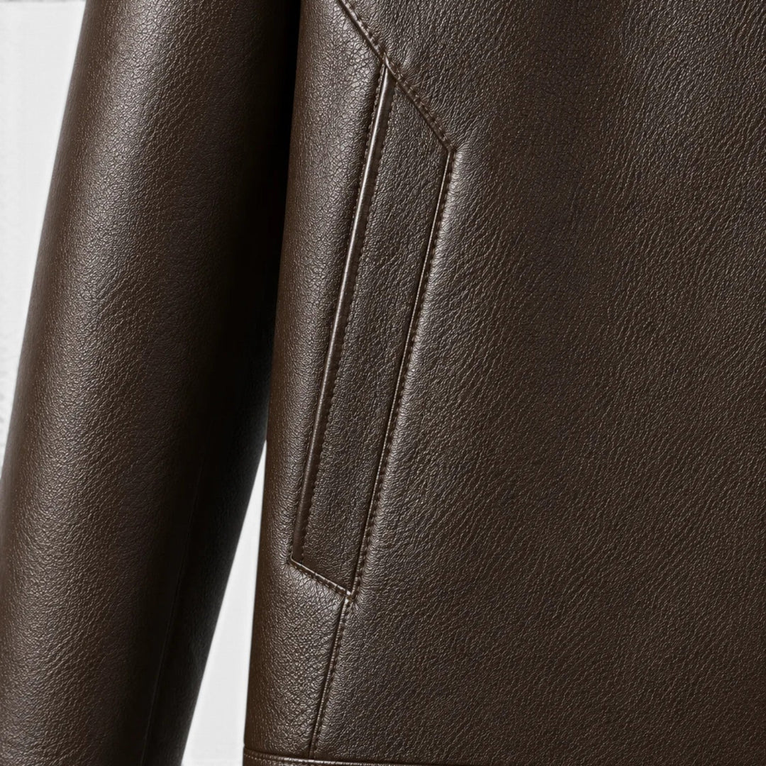 Chaqueta de Cuero Artificial para Hombre