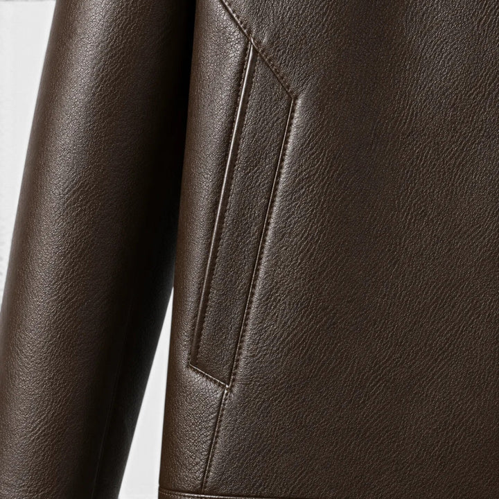 Chaqueta de Cuero Artificial para Hombre
