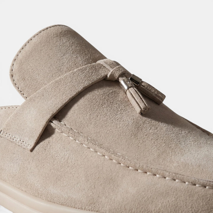 Mocasines Mule Hombre Ante