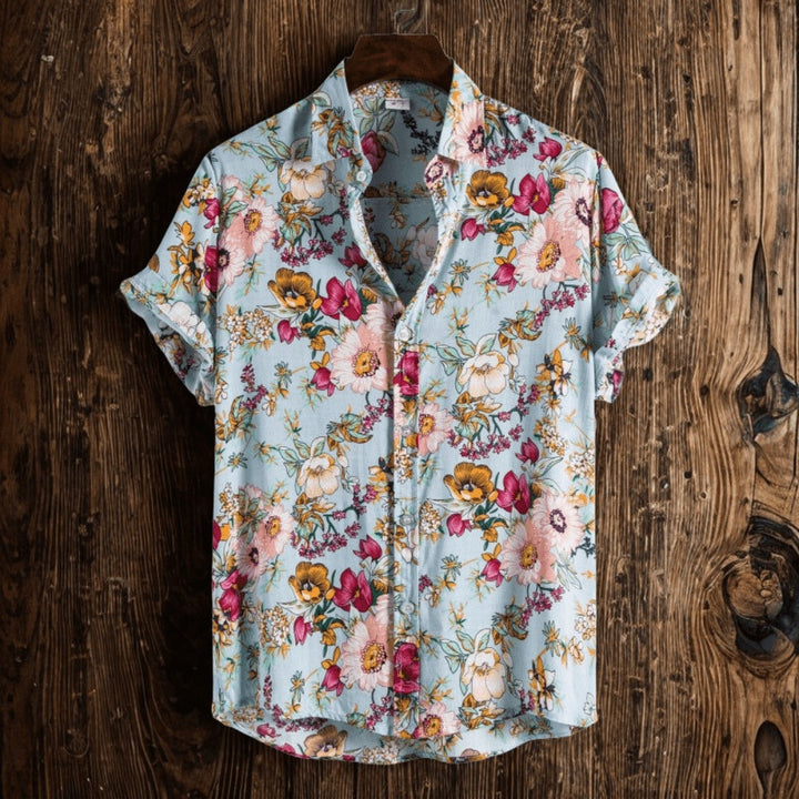 Javier | Camisa Hawaiana de Manga Corta Hombre Estampada Floral