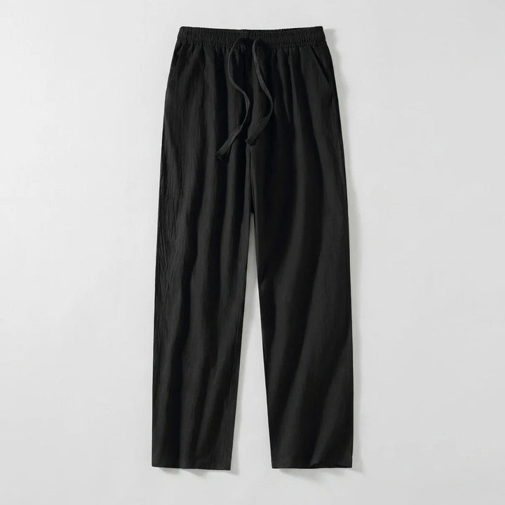 Koldo | Pantalón de Algodón Pierna Ancha Hombre Cintura Elástica Cordón