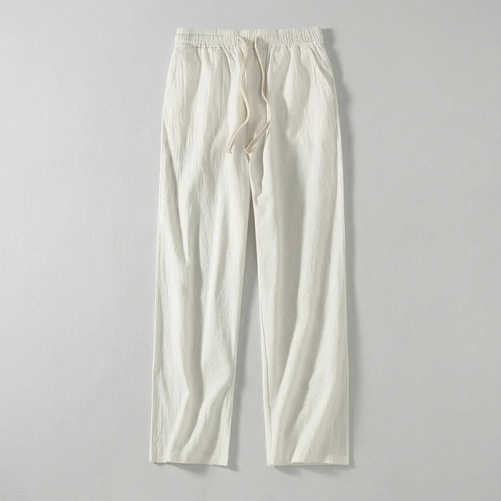 Koldo | Pantalón de Algodón Pierna Ancha Hombre Cintura Elástica Cordón